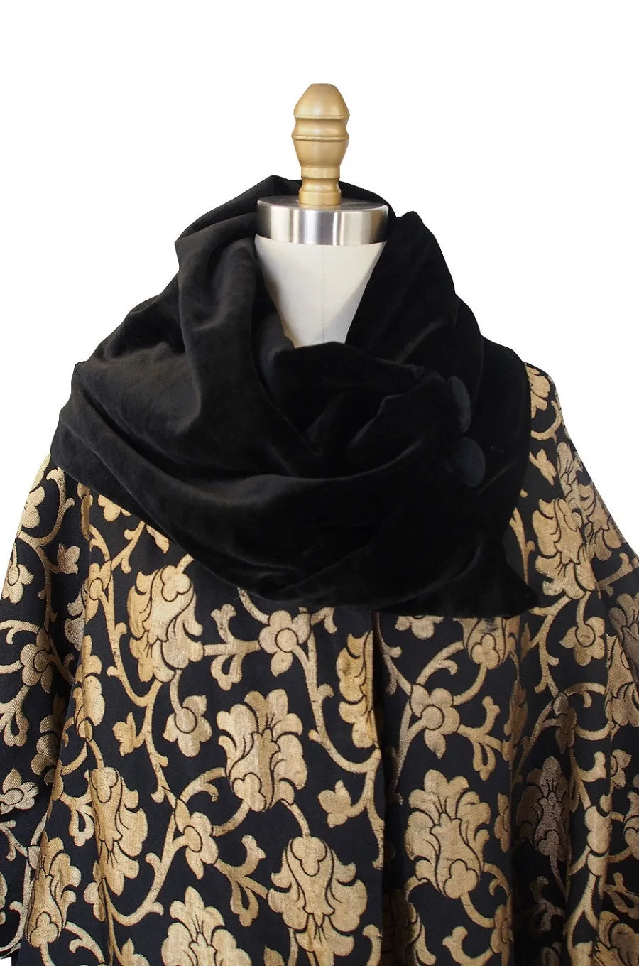 Gold Lame 1920s Flapper Cocoon Coat