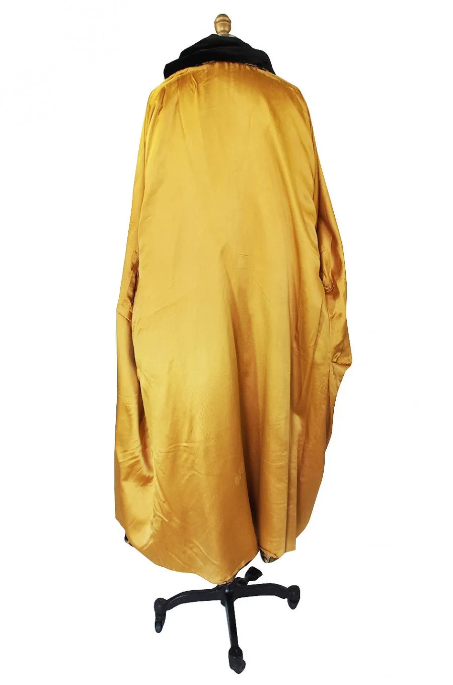 Gold Lame 1920s Flapper Cocoon Coat