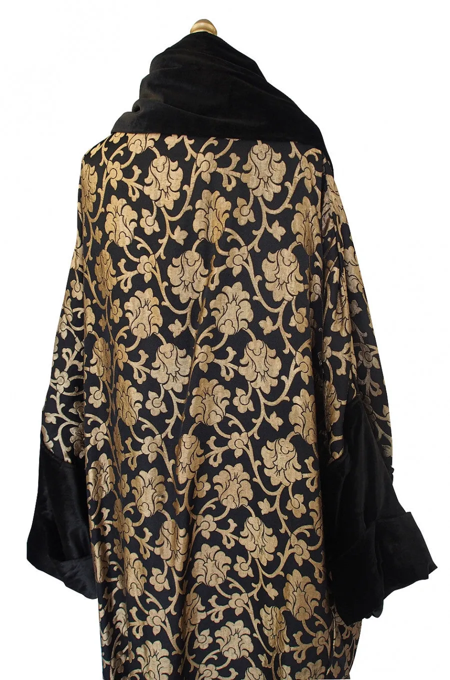 Gold Lame 1920s Flapper Cocoon Coat