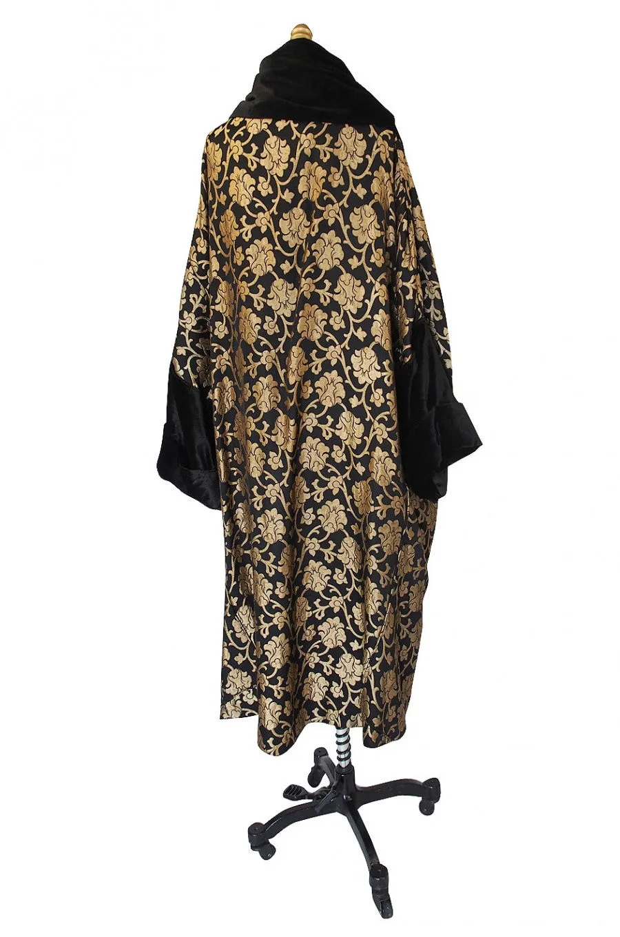 Gold Lame 1920s Flapper Cocoon Coat