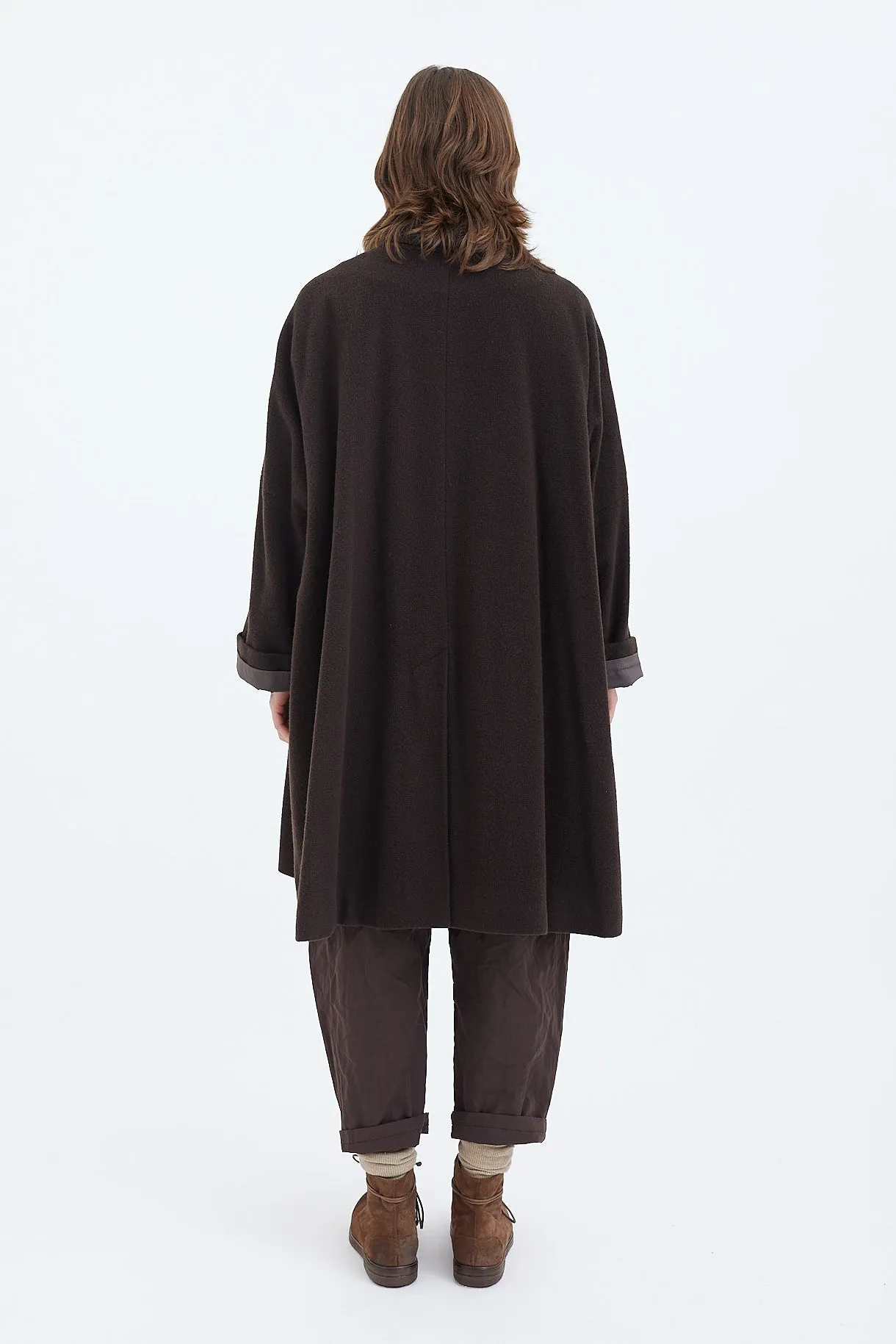 Apuntob Virgin Wool and Cashmere Blend Elegant Coat - Model P1738/TS722