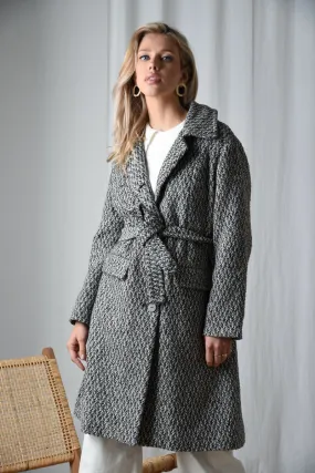 Optimized Product Title: Chic Ice Blue Belted Coat