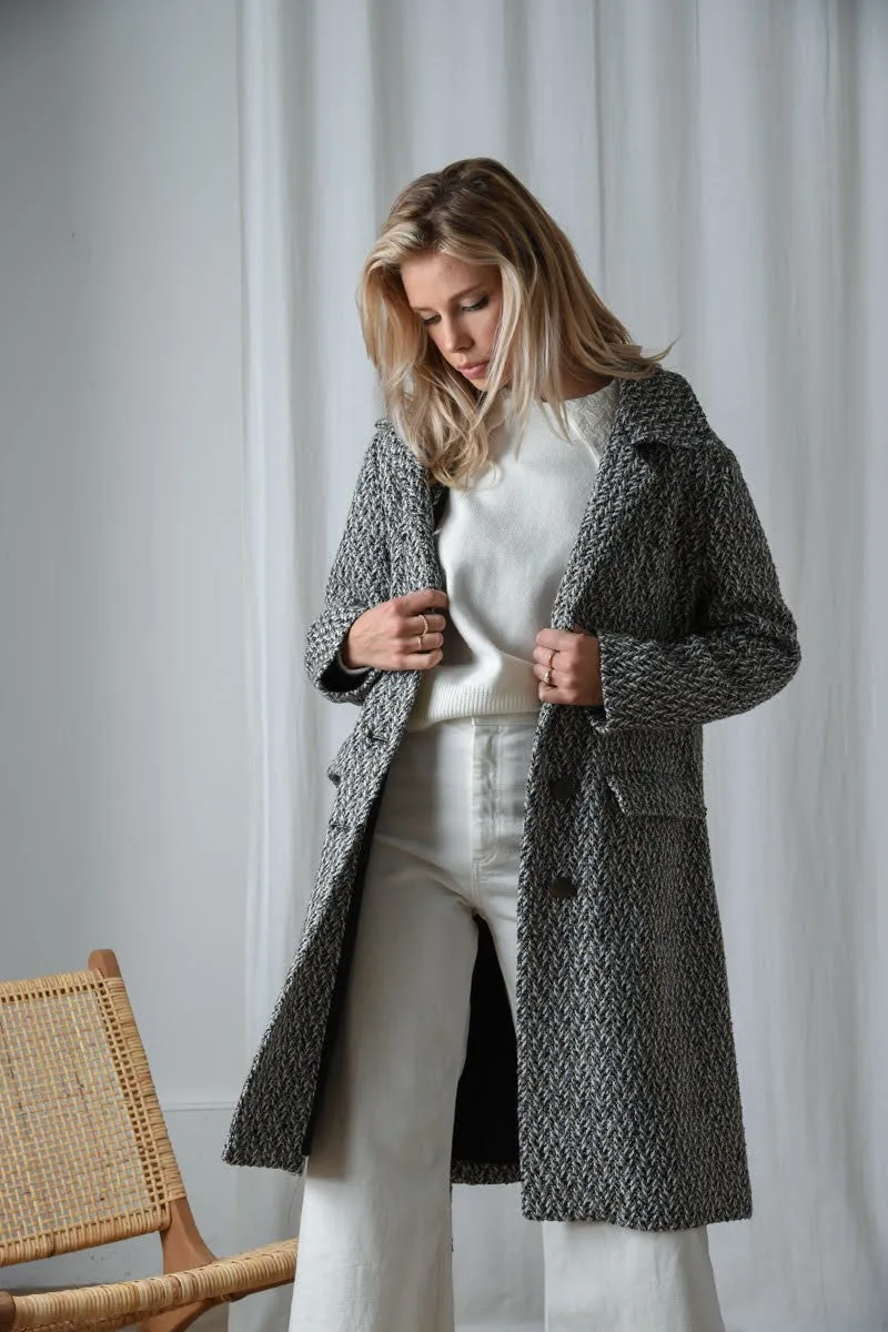 Optimized Product Title: Chic Ice Blue Belted Coat