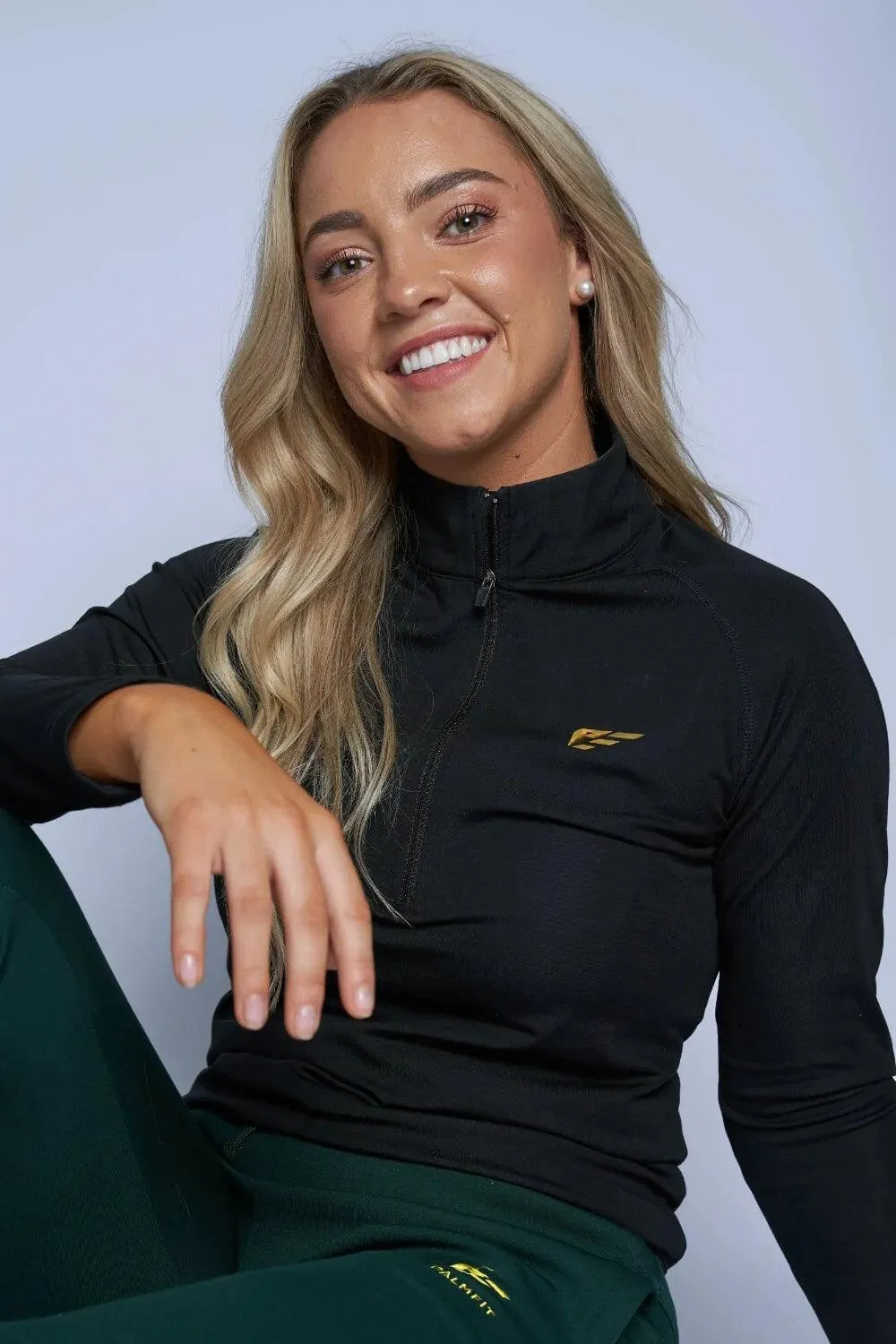 COMFORT 1/4 Women's Zip Pullover - Black