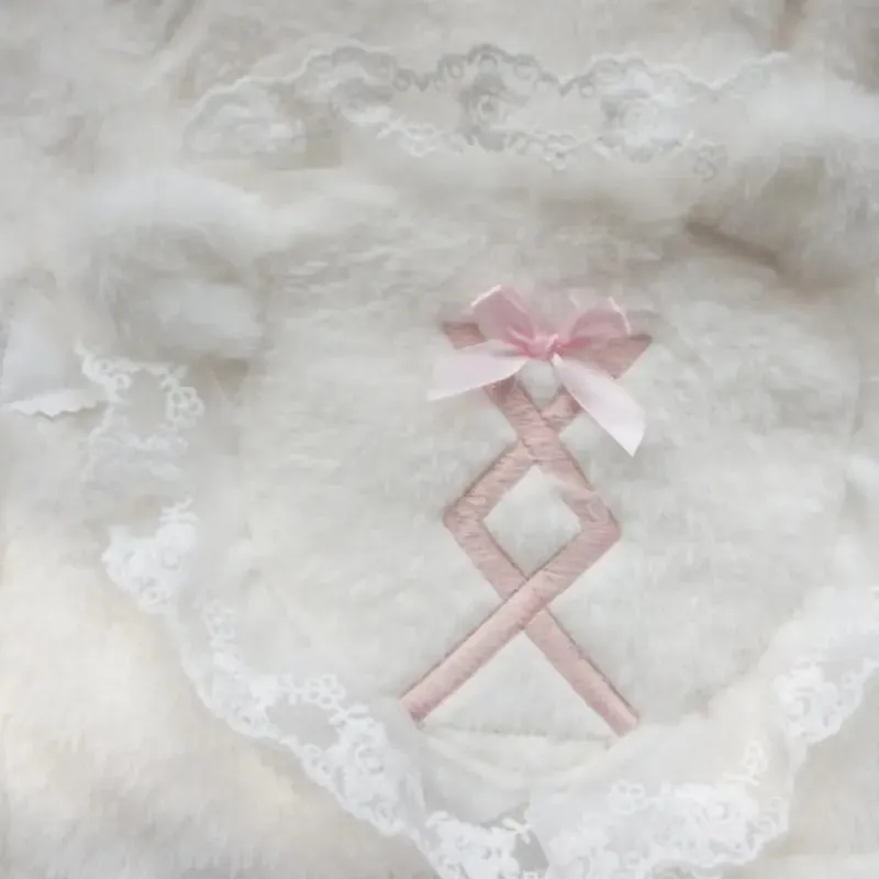 Charming Rabbit Ear Bow Adorned Plus-Size Coat