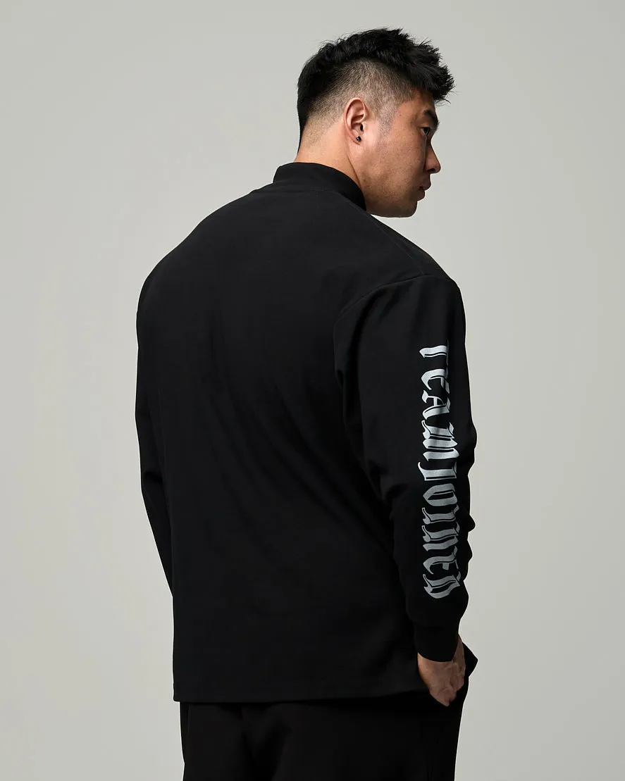 Oversized Gothic Long-Sleeved Turtleneck Tee