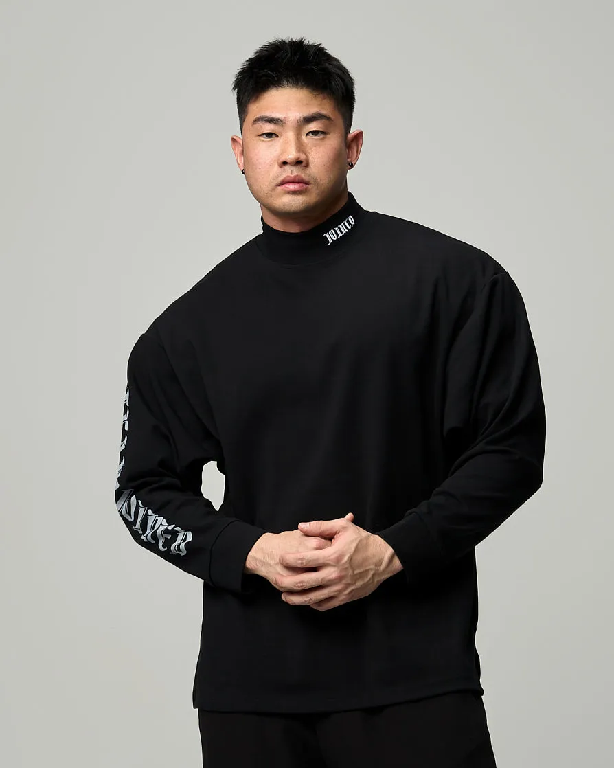 Oversized Gothic Long-Sleeved Turtleneck Tee