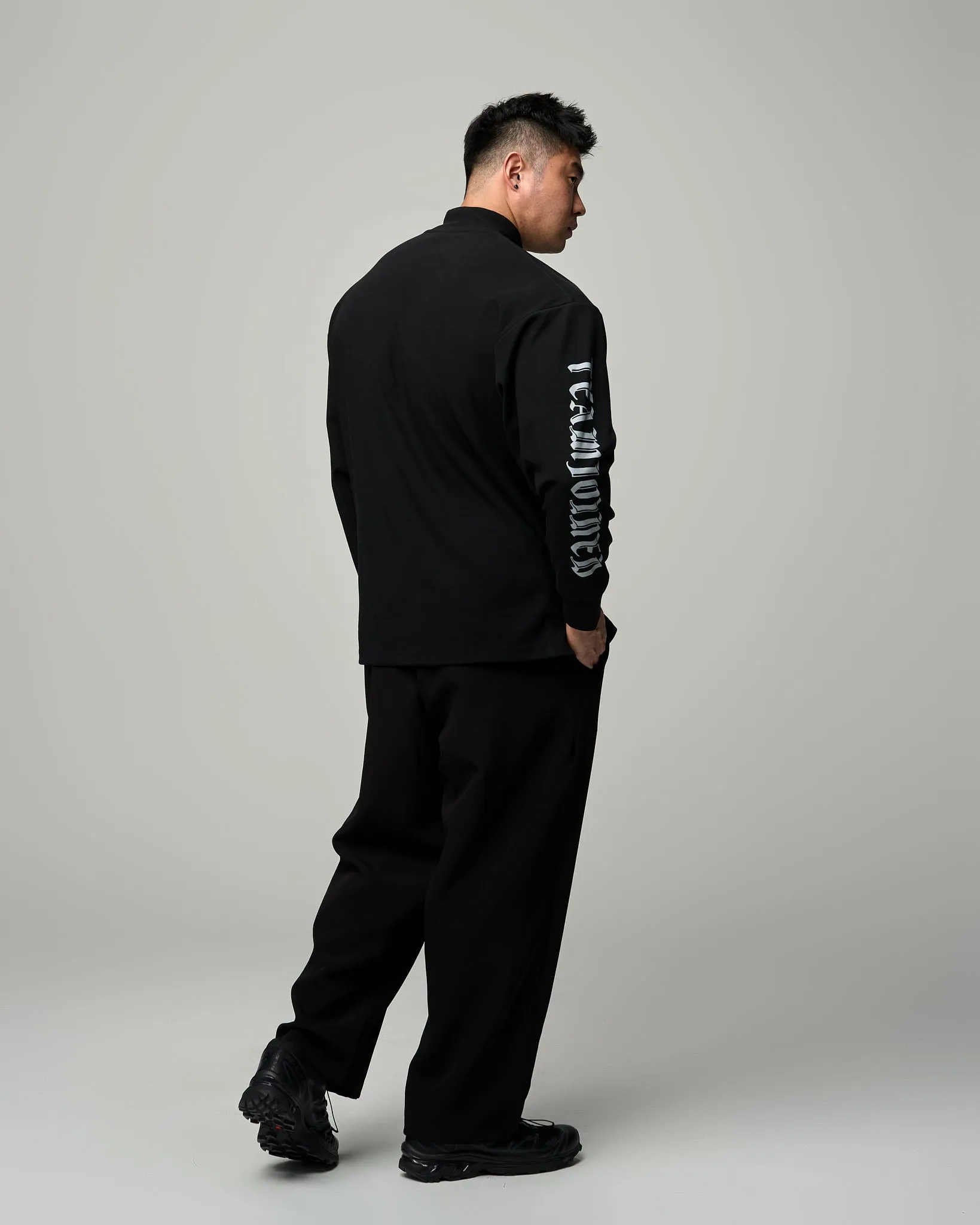 Oversized Gothic Long-Sleeved Turtleneck Tee