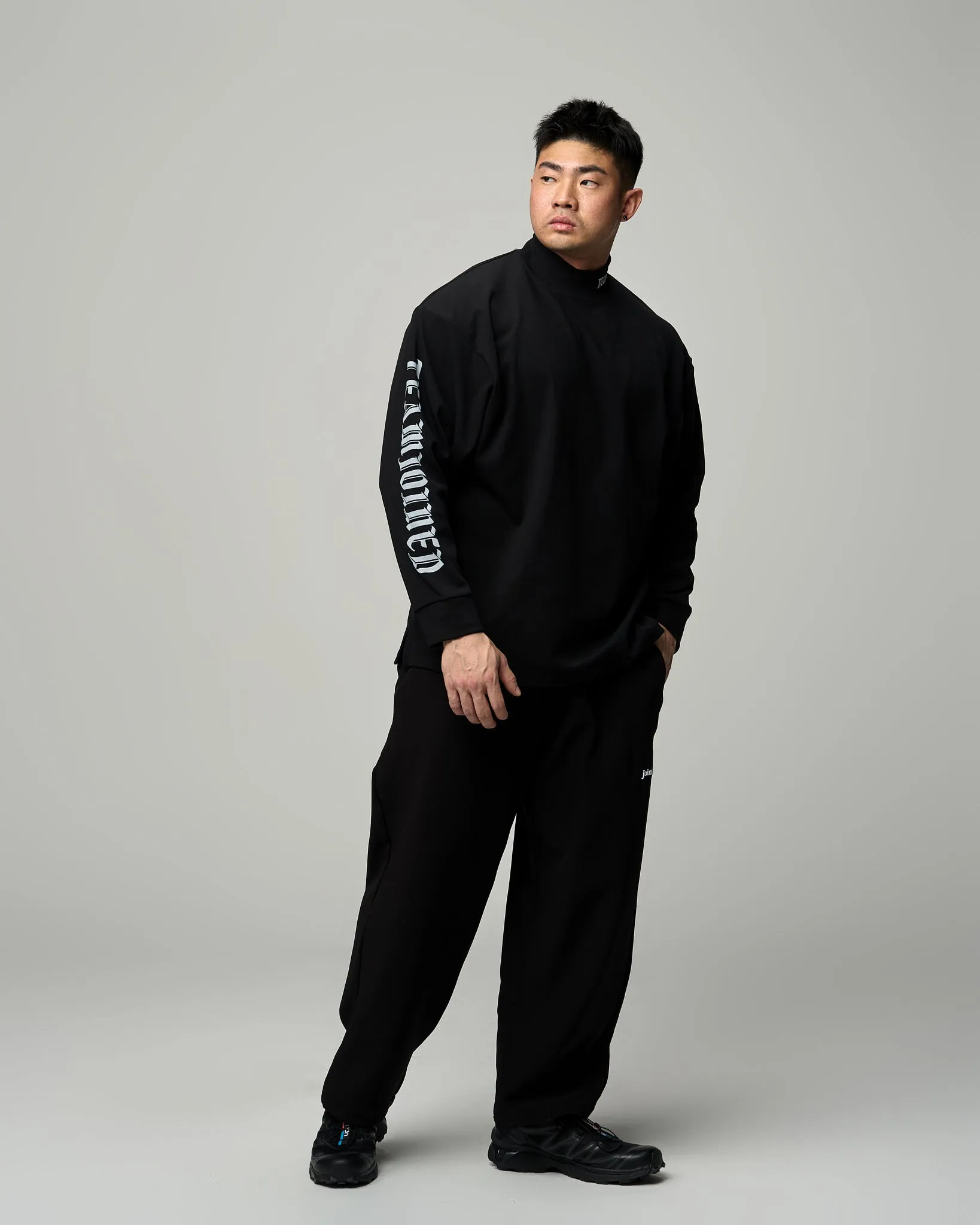 Oversized Gothic Long-Sleeved Turtleneck Tee