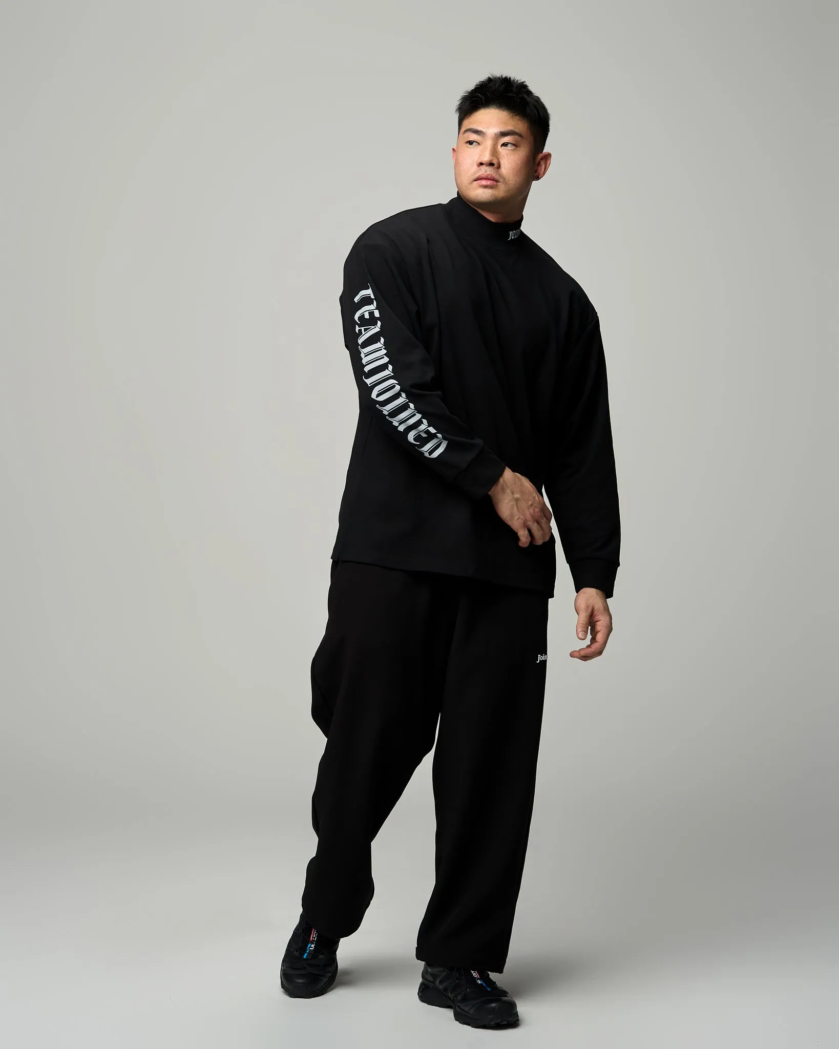 Oversized Gothic Long-Sleeved Turtleneck Tee