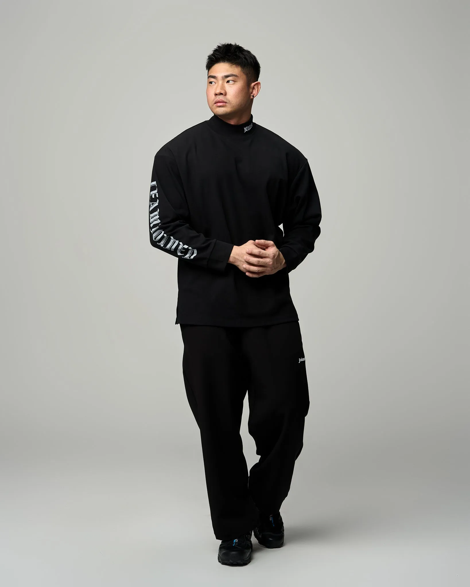 Oversized Gothic Long-Sleeved Turtleneck Tee