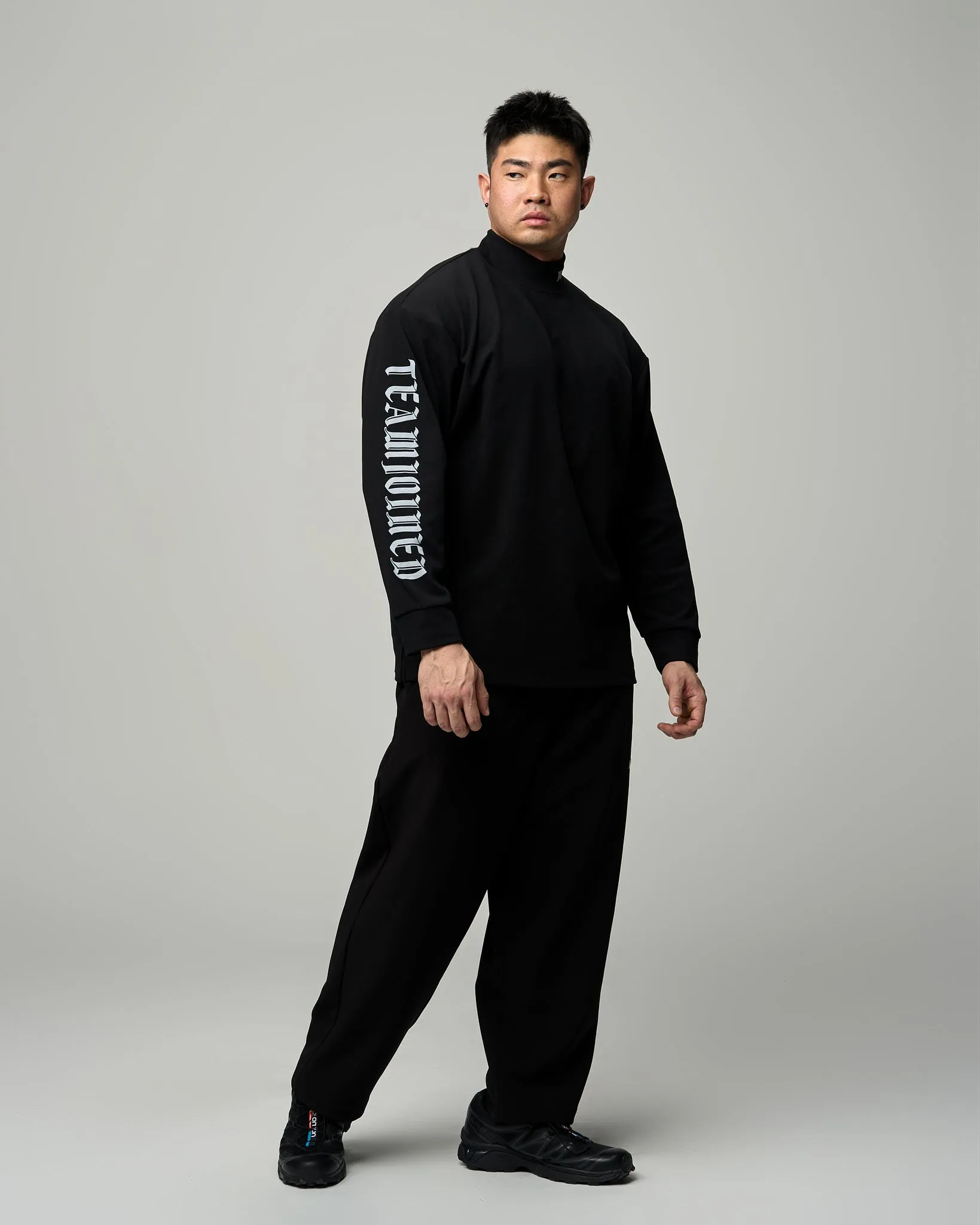 Oversized Gothic Long-Sleeved Turtleneck Tee