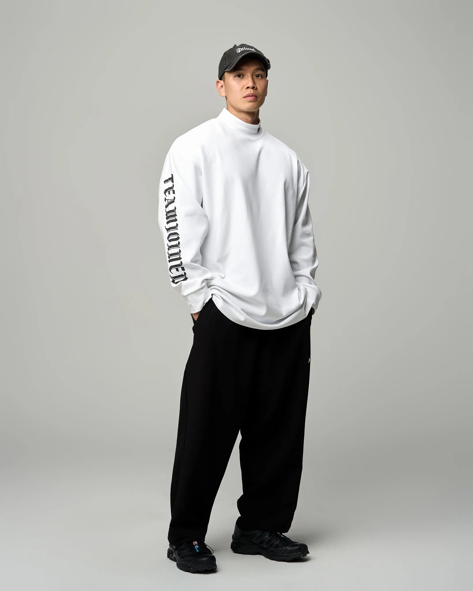 Oversized Gothic Long-Sleeved Turtleneck Tee