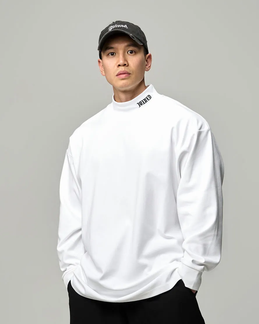 Oversized Gothic Long-Sleeved Turtleneck Tee