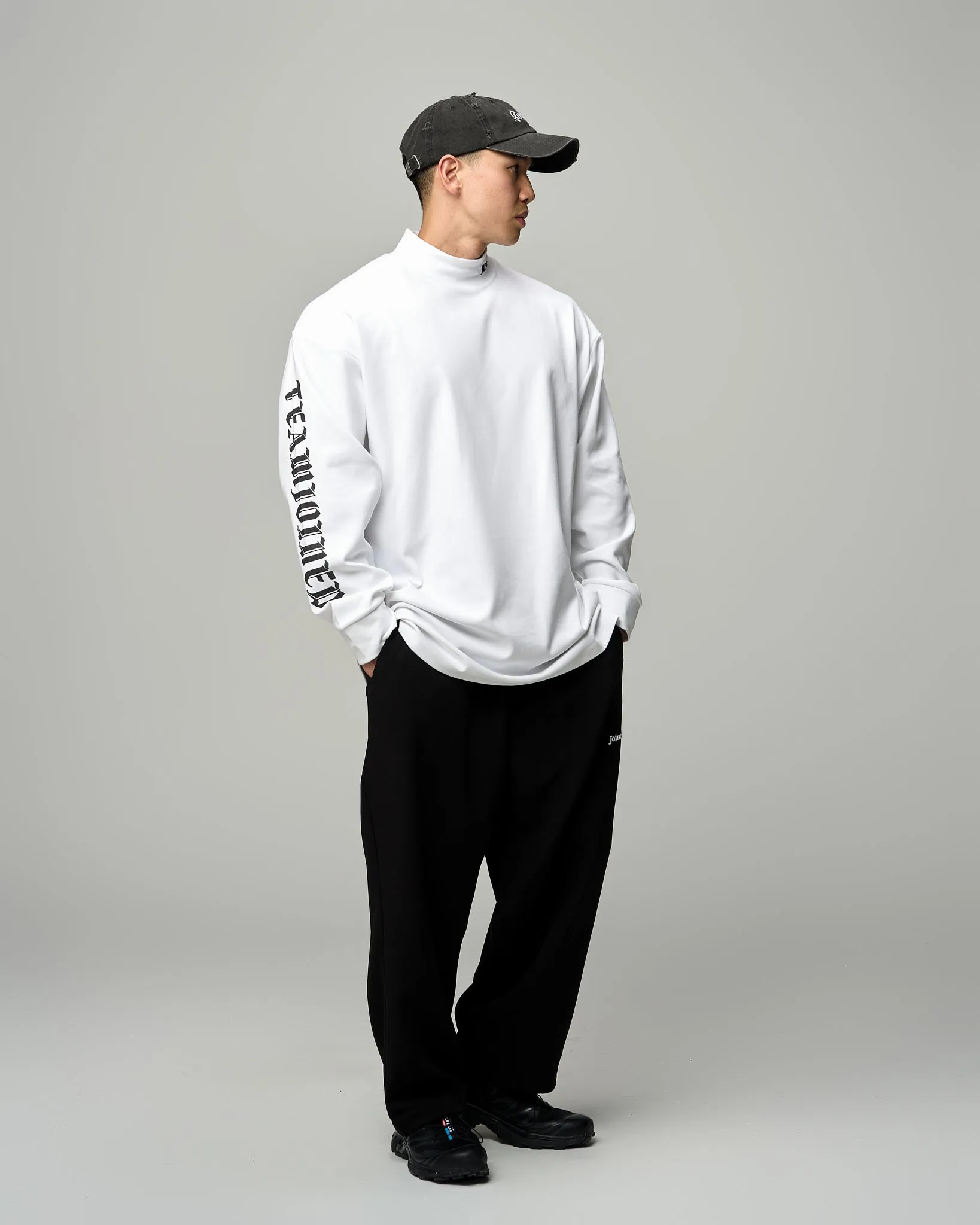 Oversized Gothic Long-Sleeved Turtleneck Tee