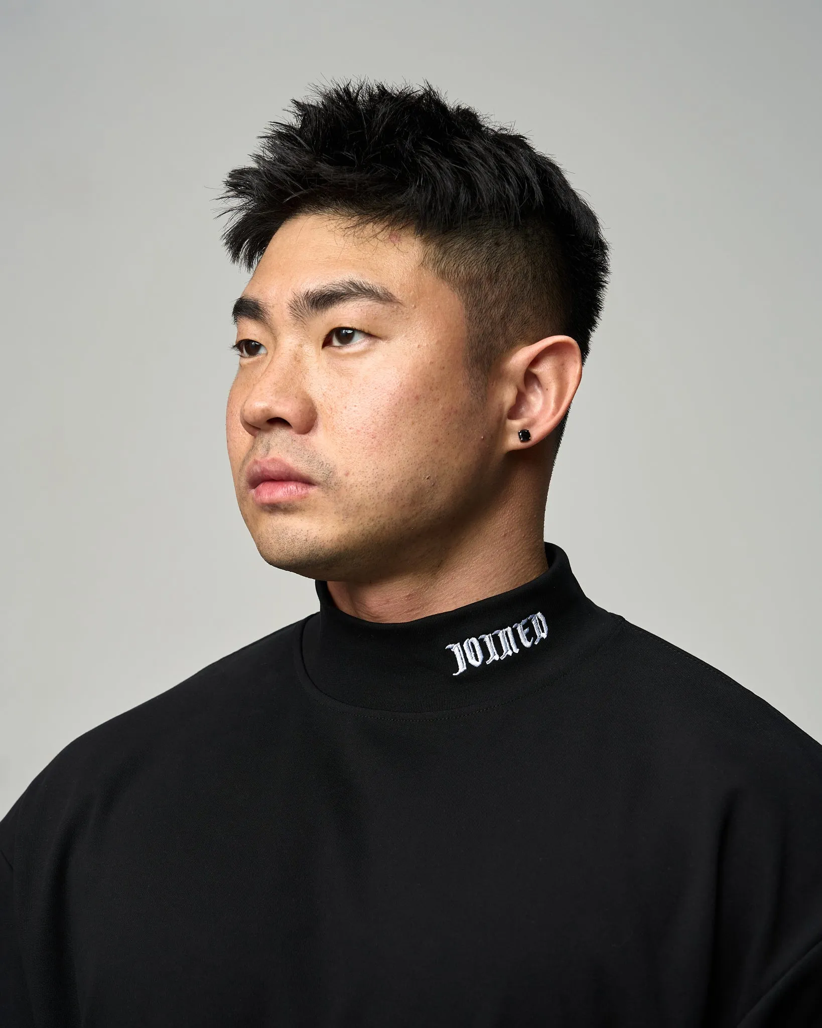 Oversized Gothic Long-Sleeved Turtleneck Tee