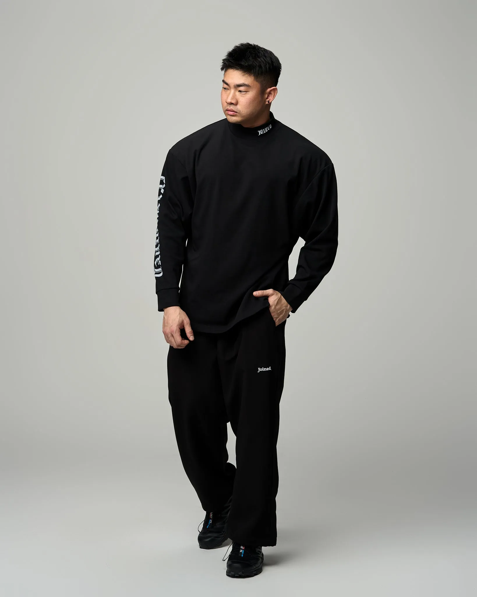 Oversized Gothic Long-Sleeved Turtleneck Tee
