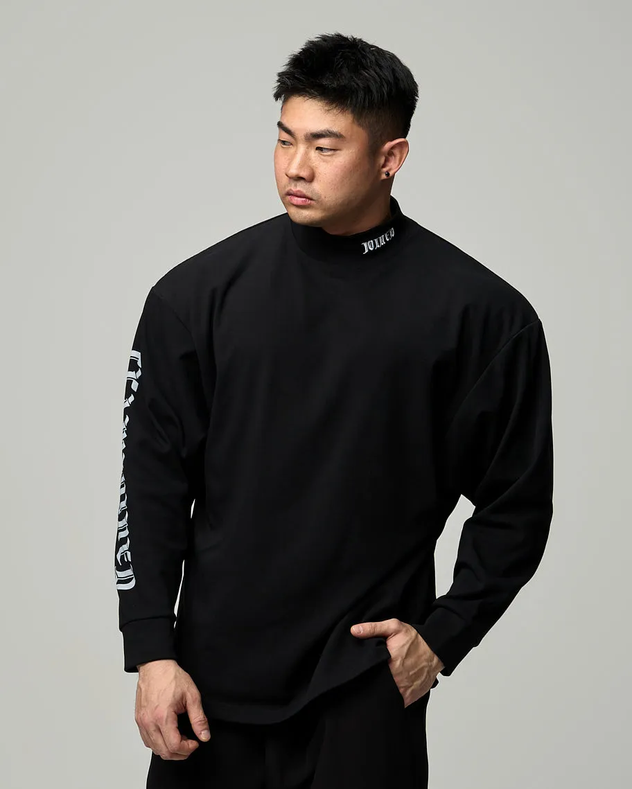 Oversized Gothic Long-Sleeved Turtleneck Tee