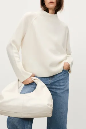 High Neck Jumper Off White