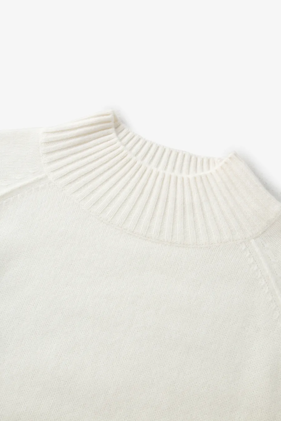 High Neck Jumper Off White