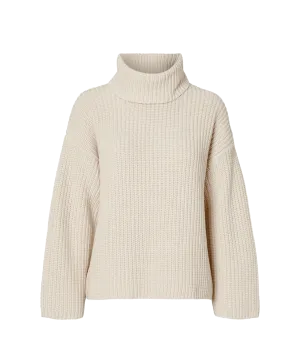 Oversized Chunky Knitted Jumper - Cream