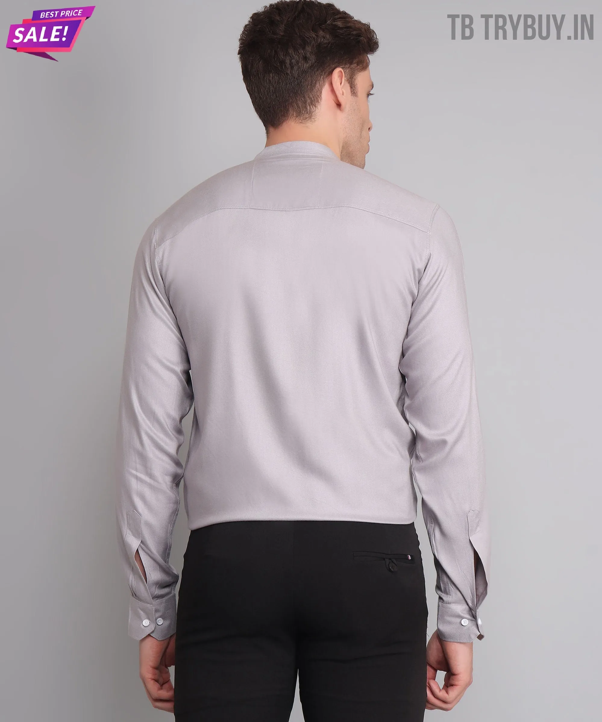Silver Mandarin Men's Shirt