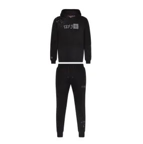 Premium Triple Black Splash Tracksuit - Comfortable and Trendy