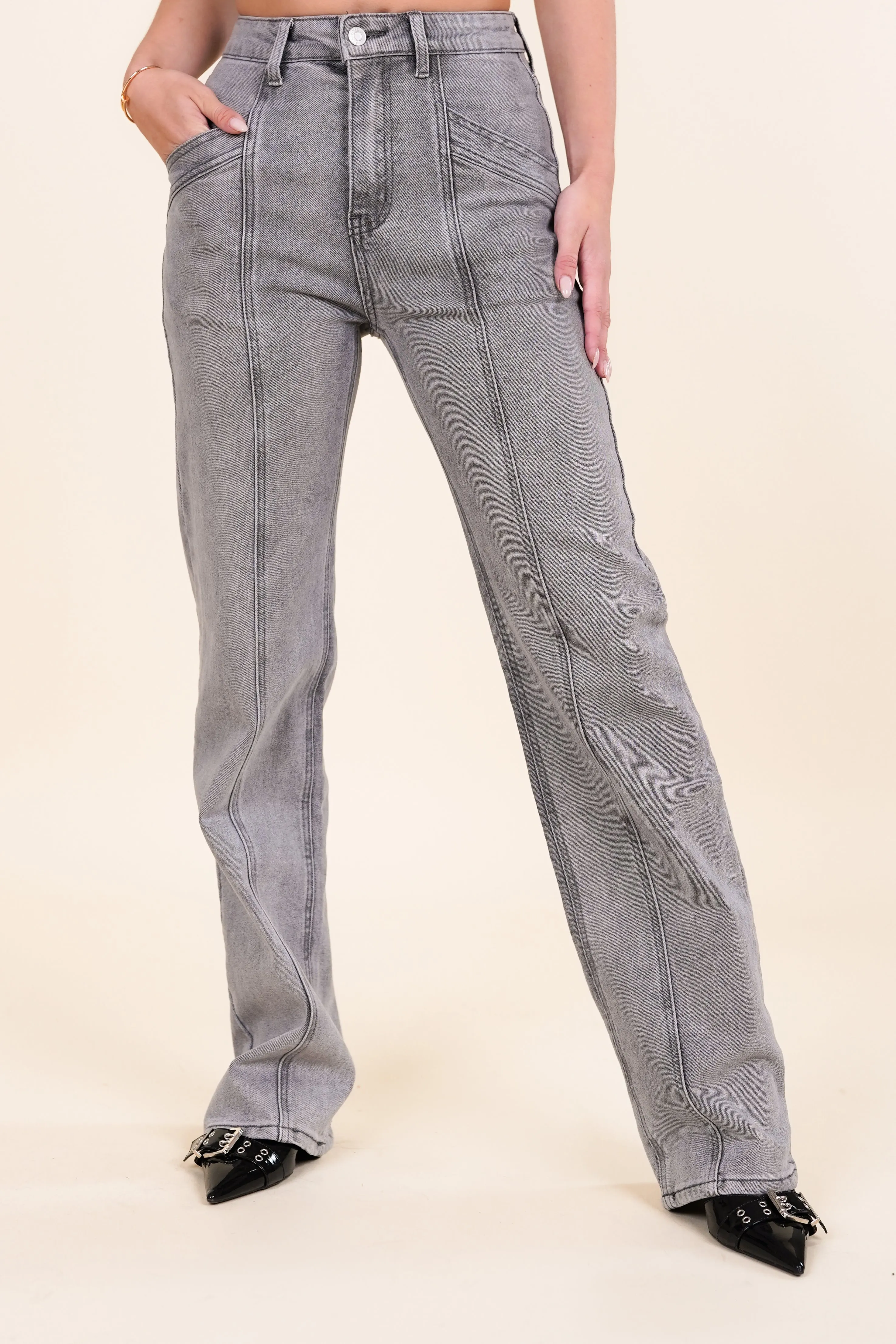 Straight leg jeans grijs - Odie