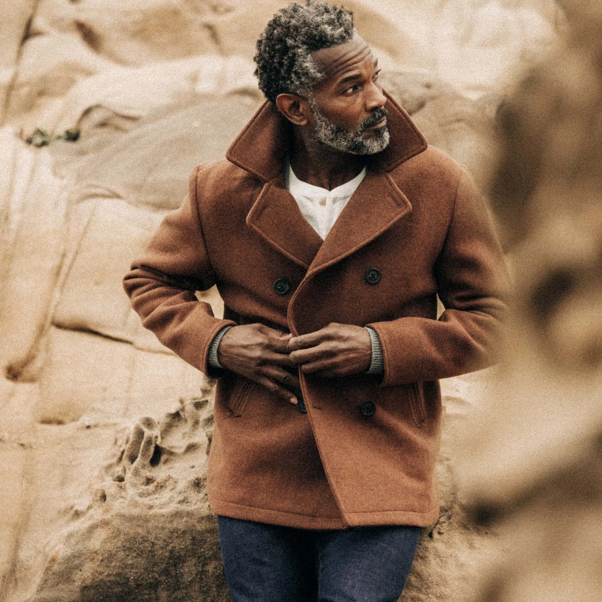Tarnished Copper Wool Mariner Coat