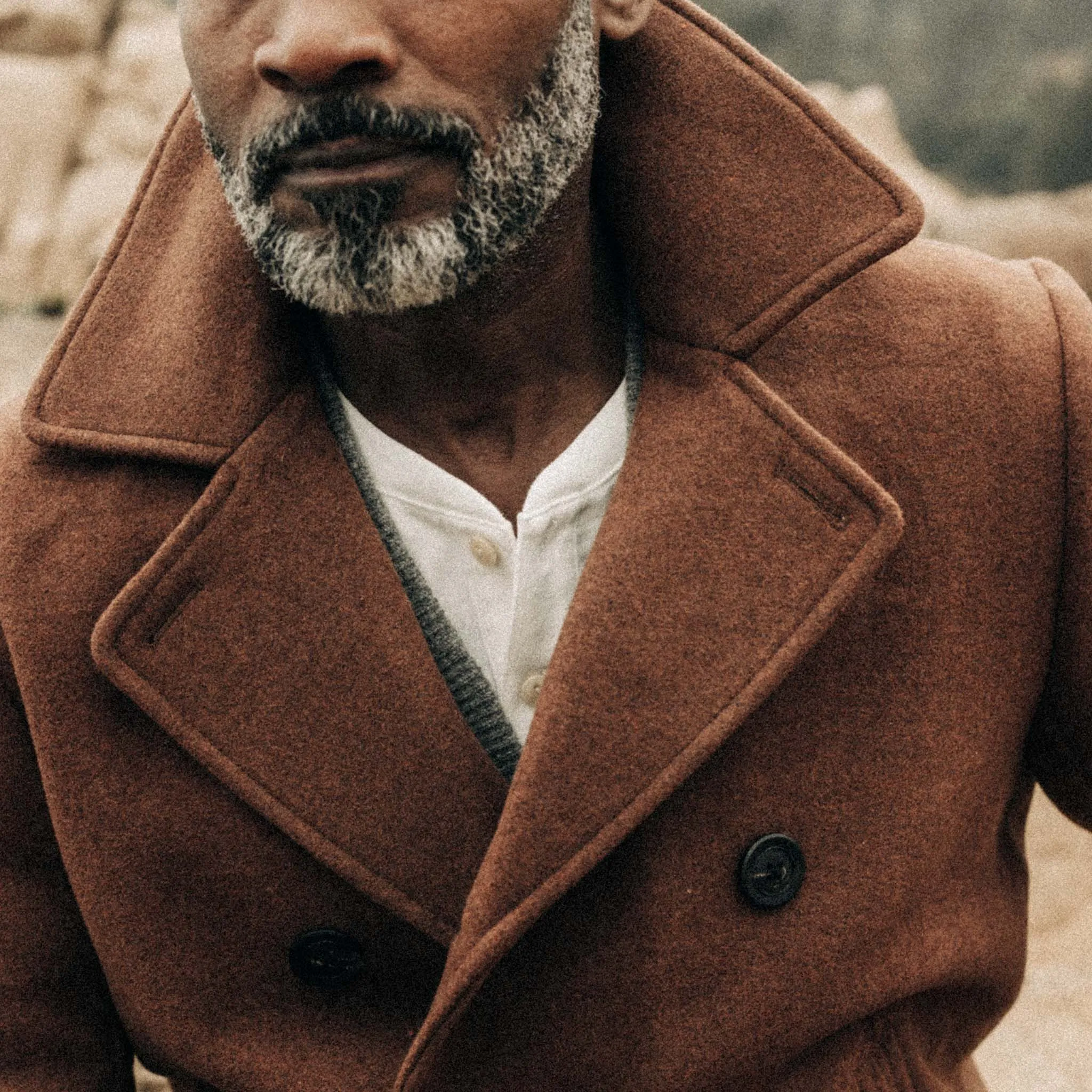 Tarnished Copper Wool Mariner Coat