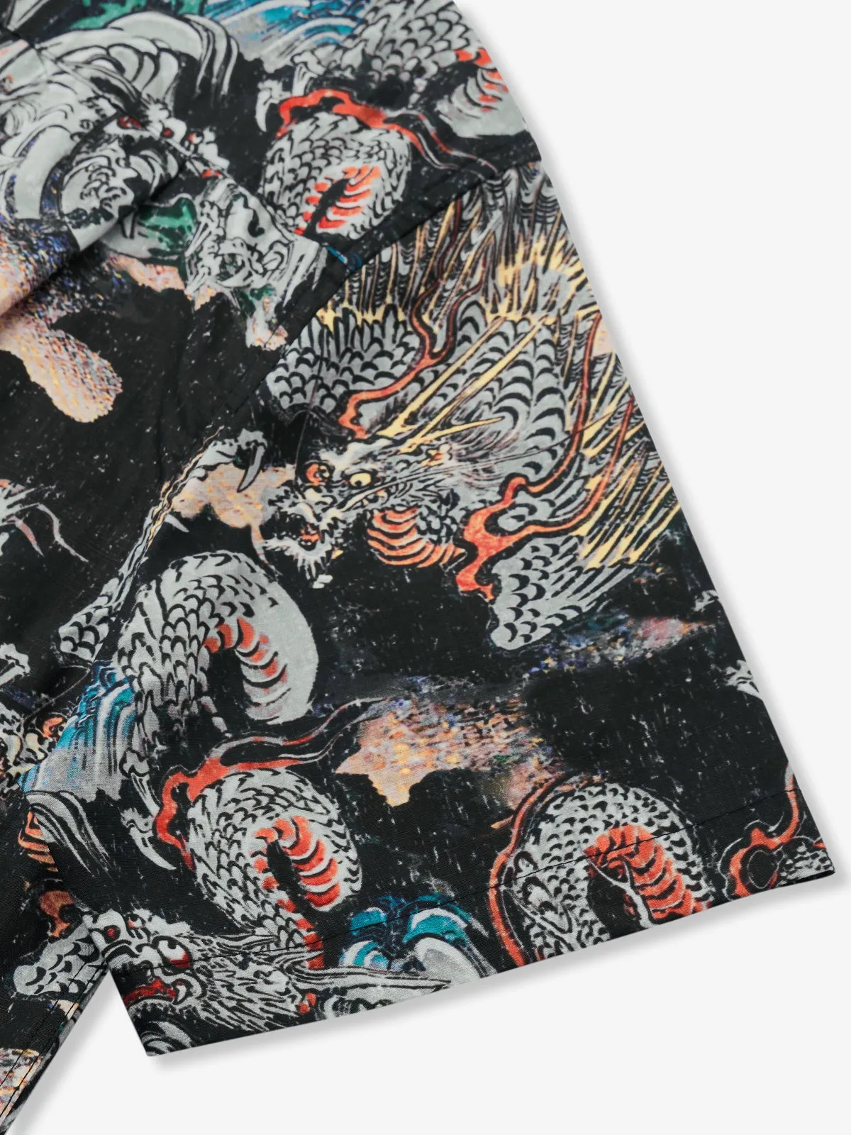 Utagawa Kuniyoshi-Inspired Dragon Art Cotton Shirt
