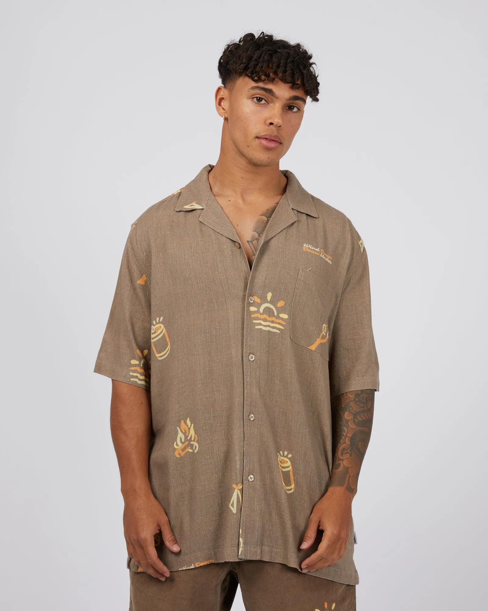 Wind Down S/S Shirt - Brown