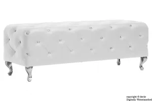 Wolfgang Leather Ottoman - White